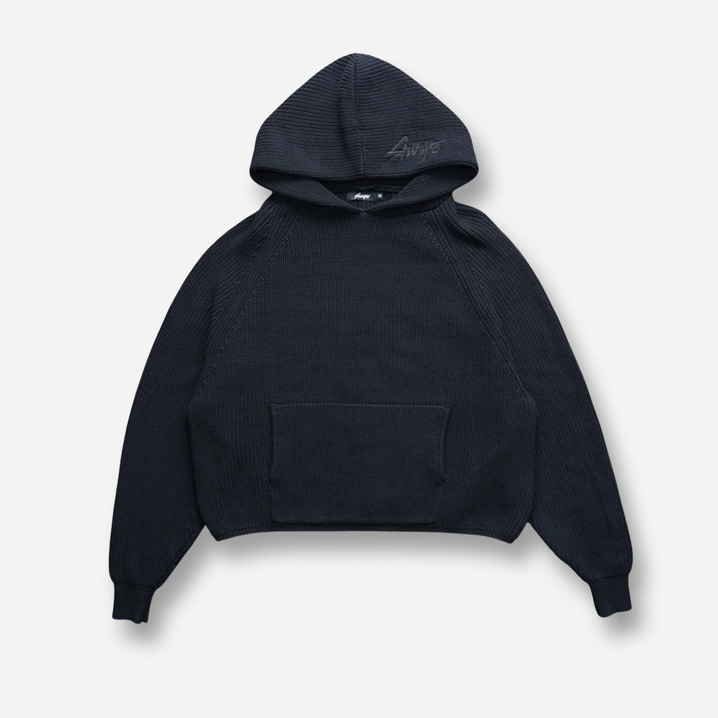 Knit Cropped Hoodie