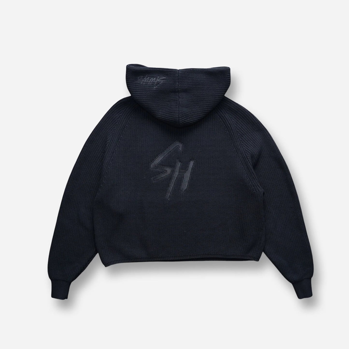 Knit Cropped Hoodie