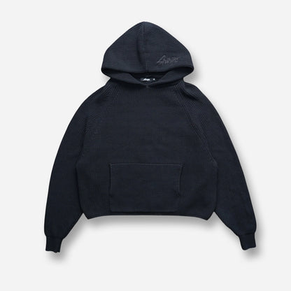 Knit Cropped Hoodie
